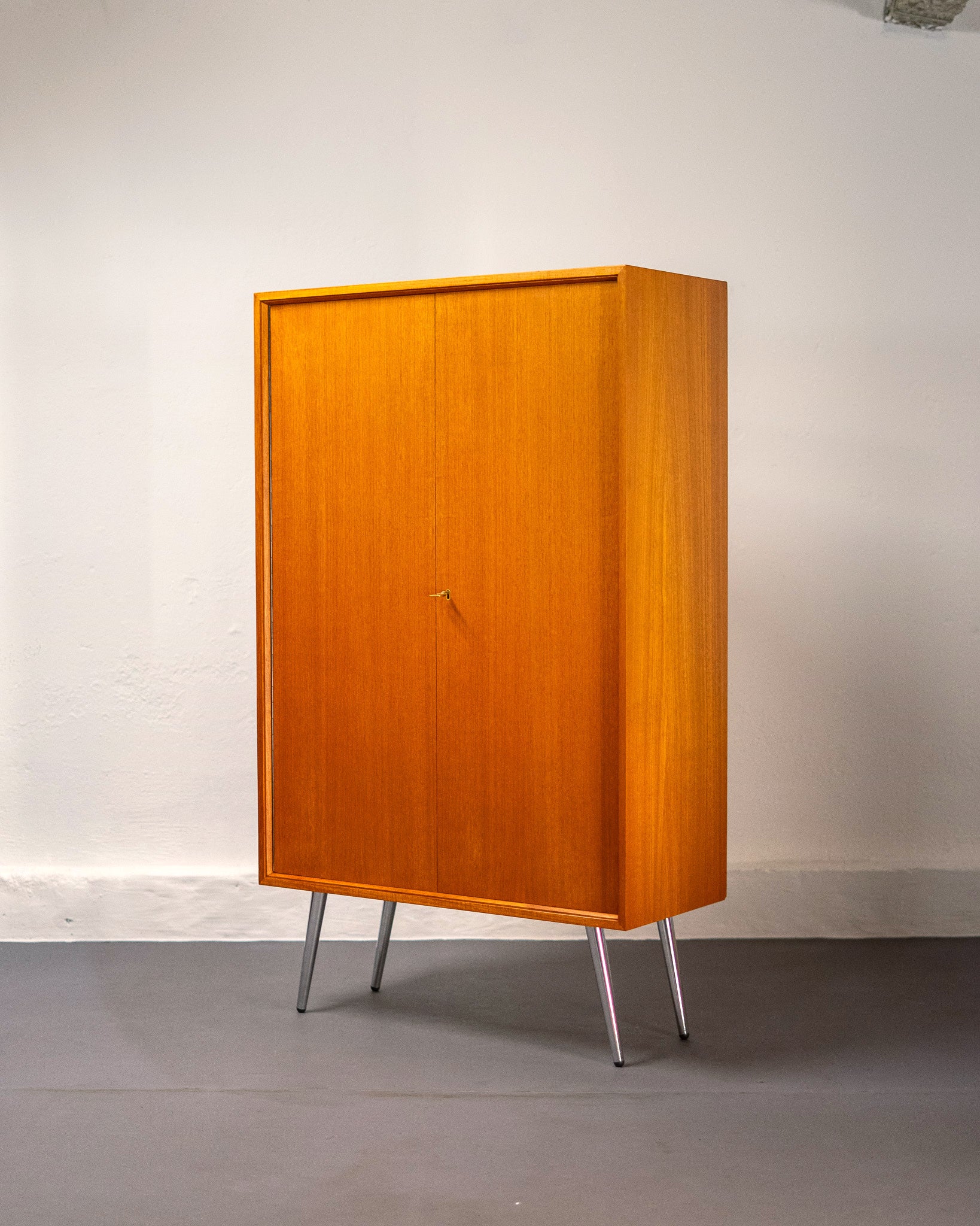 Mid_Century_Teak_and_Chrome_Steel_Wardrobe_by_Franz_Meyer_Möbel,_Germany,_1960's