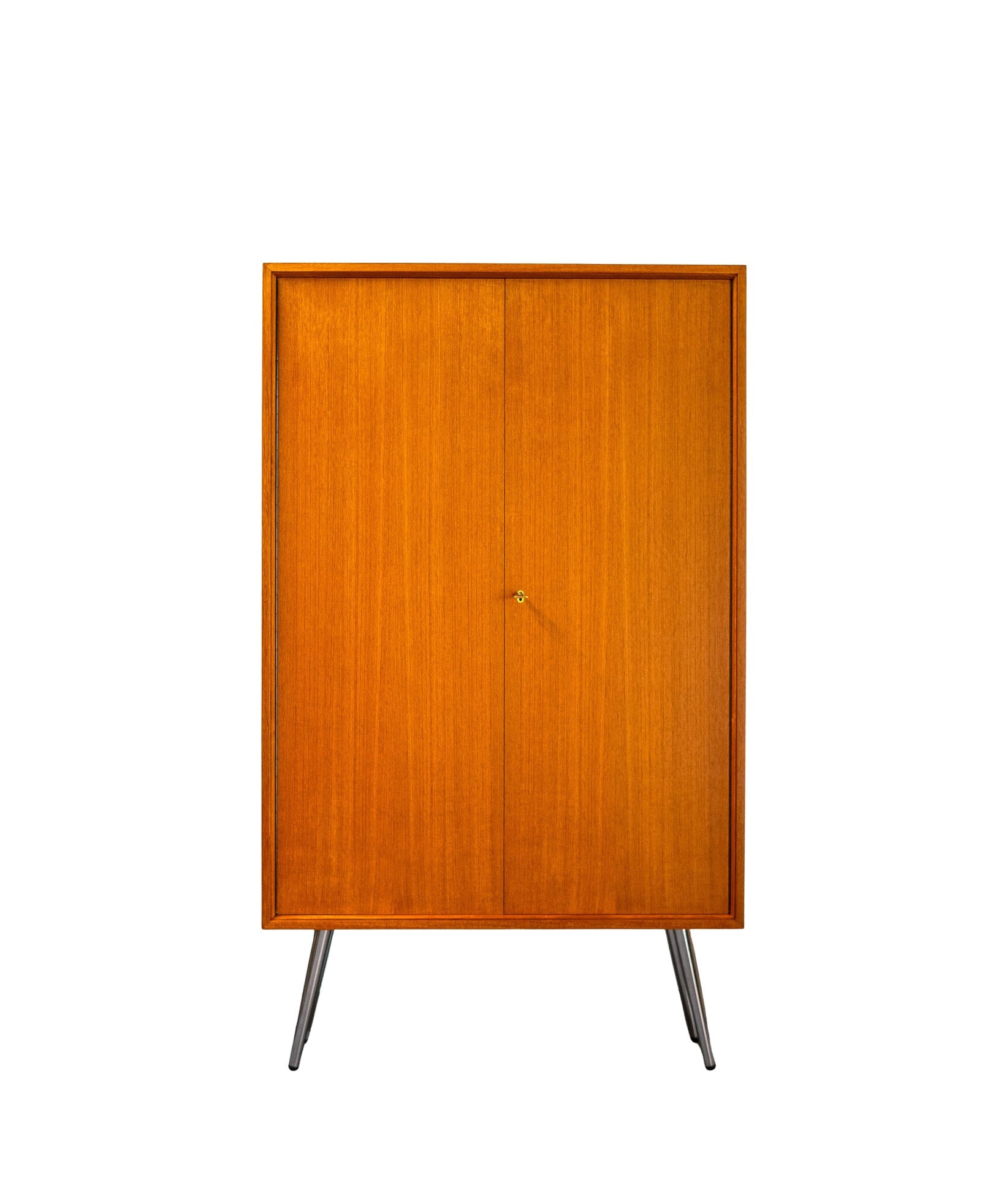 Mid_Century_Teak_and_Chrome_Steel_Wardrobe_by_Franz_Meyer_Möbel,_Germany,_1960's