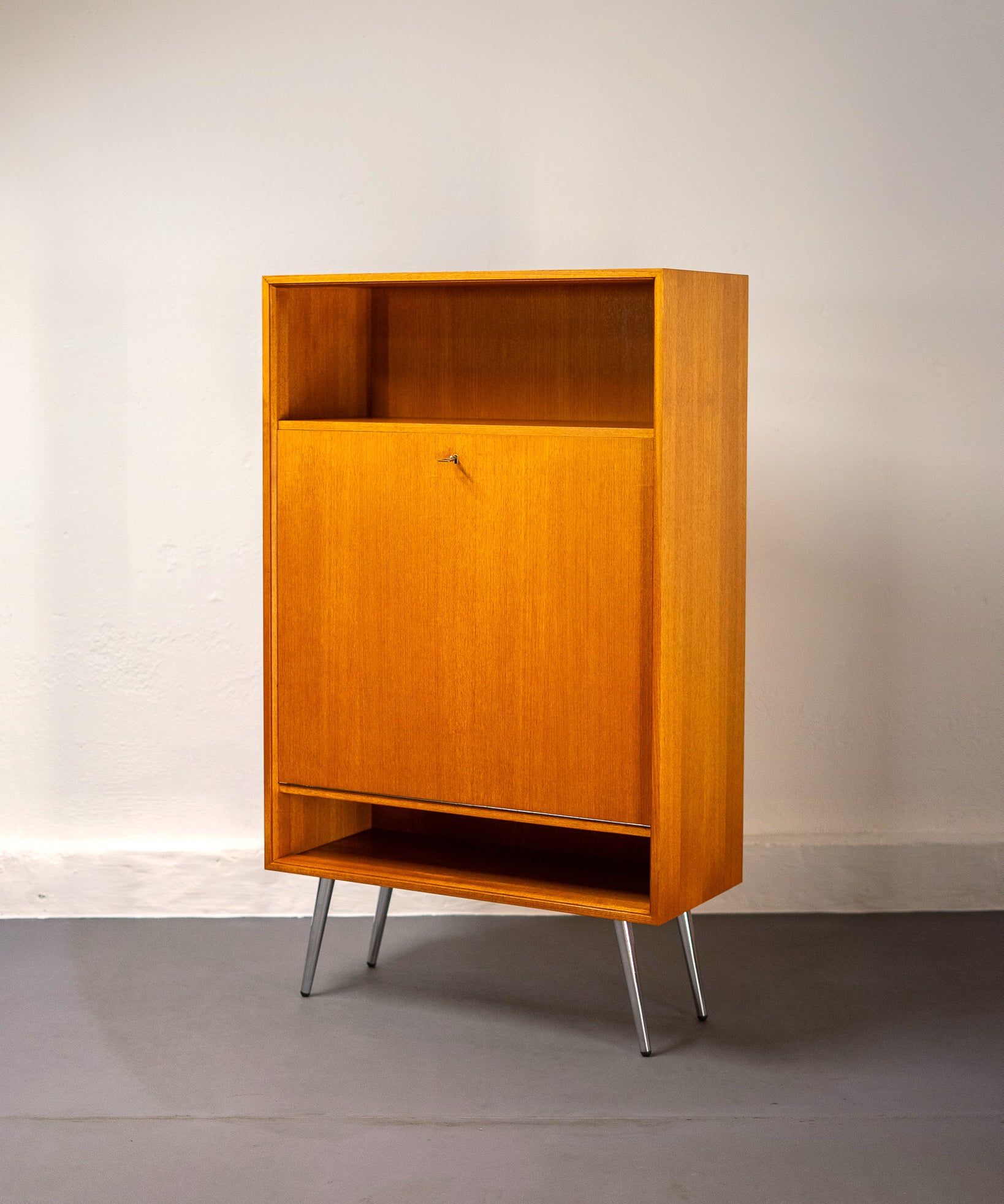 Mid_Century_Teak_and_Steel_Secreter_or_Bar_Cabinet_by_Franz_Meyer_Möbel,_Germany,_1960's
