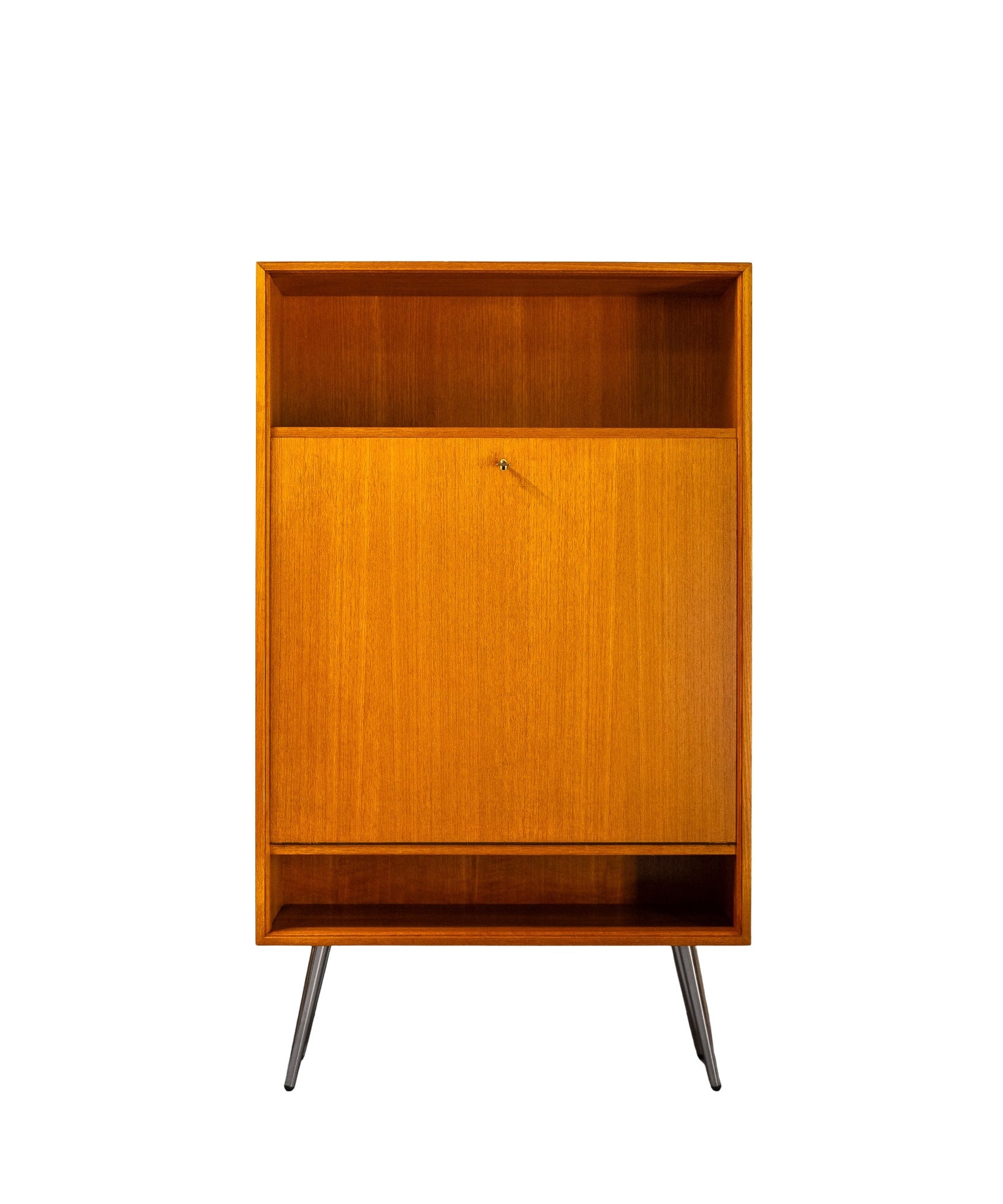 Mid_Century_Teak_and_Steel_Secreter_or_Bar_Cabinet_by_Franz_Meyer_Möbel,_Germany,_1960's