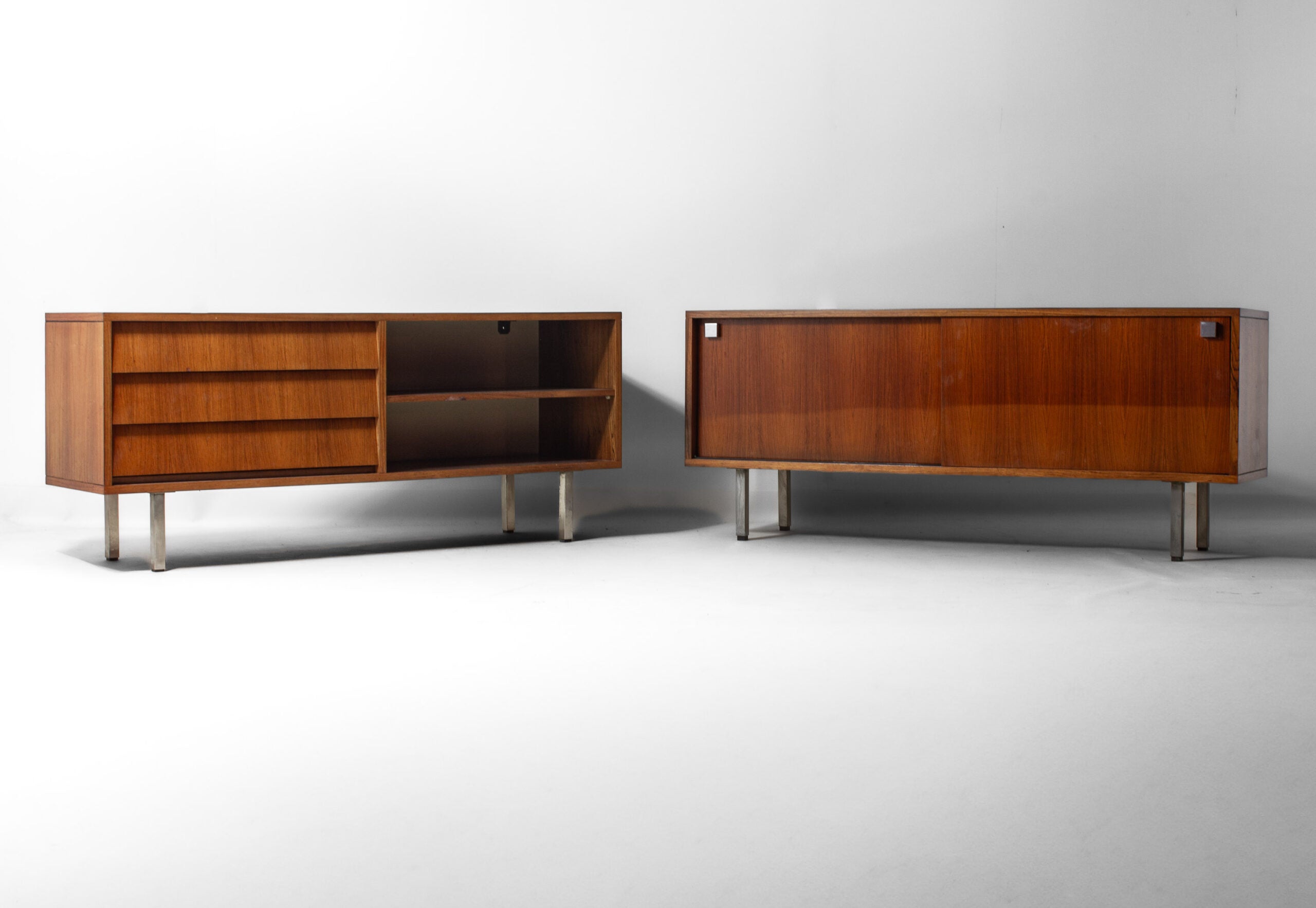 Mid-Century_Teak_Half-Open_Lowboard_by_Alfred_Hendrickx_for_Belform,_1960s