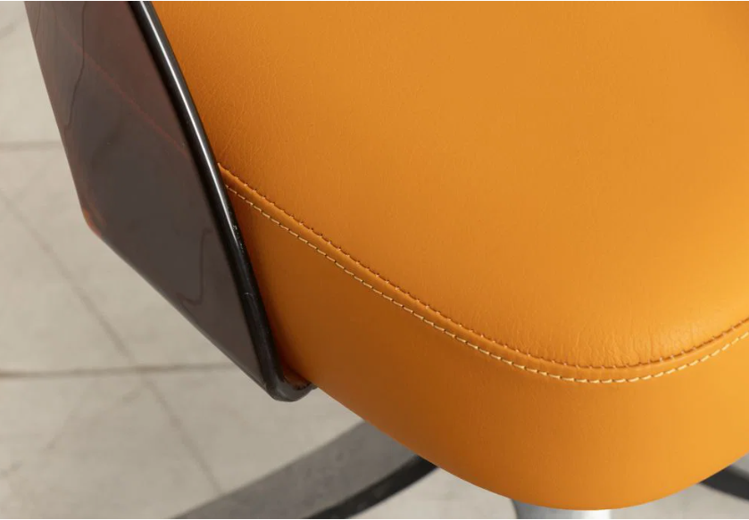 Set_of_4_Grafton_Atomic_Swivel_Chairs_in_Amber_Lucite_and_Mustard_Leather