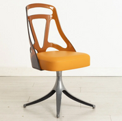 Set_of_4_Grafton_Atomic_Swivel_Chairs_in_Amber_Lucite_and_Mustard_Leather