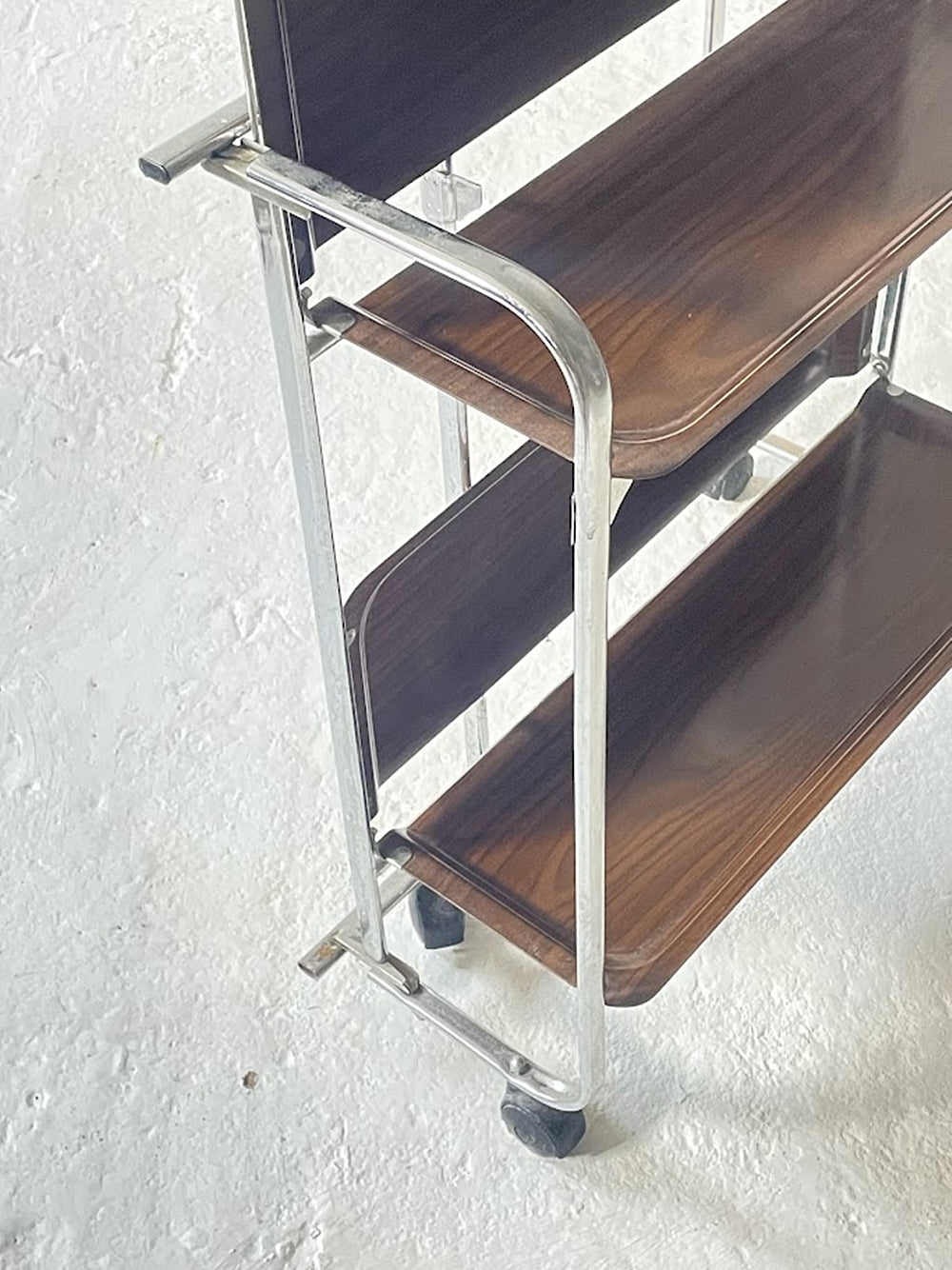 Midcentury_Chrome_Folding_Serving_Trolley,_1950s_Germany