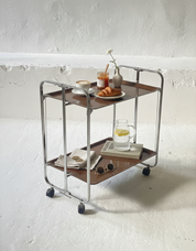 Midcentury_Chrome_Folding_Serving_Trolley,_1950s_Germany