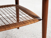 Midcentury_Danish_round_coffee_table_in_teak_and_cane_by_Johannes_Andersen_for_Silkeborg_1960s