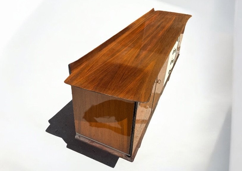 Midcentury_Italian_Coffee_Table_with_Oval_Marble_Plate_on_Bronze_Base,_by_Duilio_Barnabé,_1950