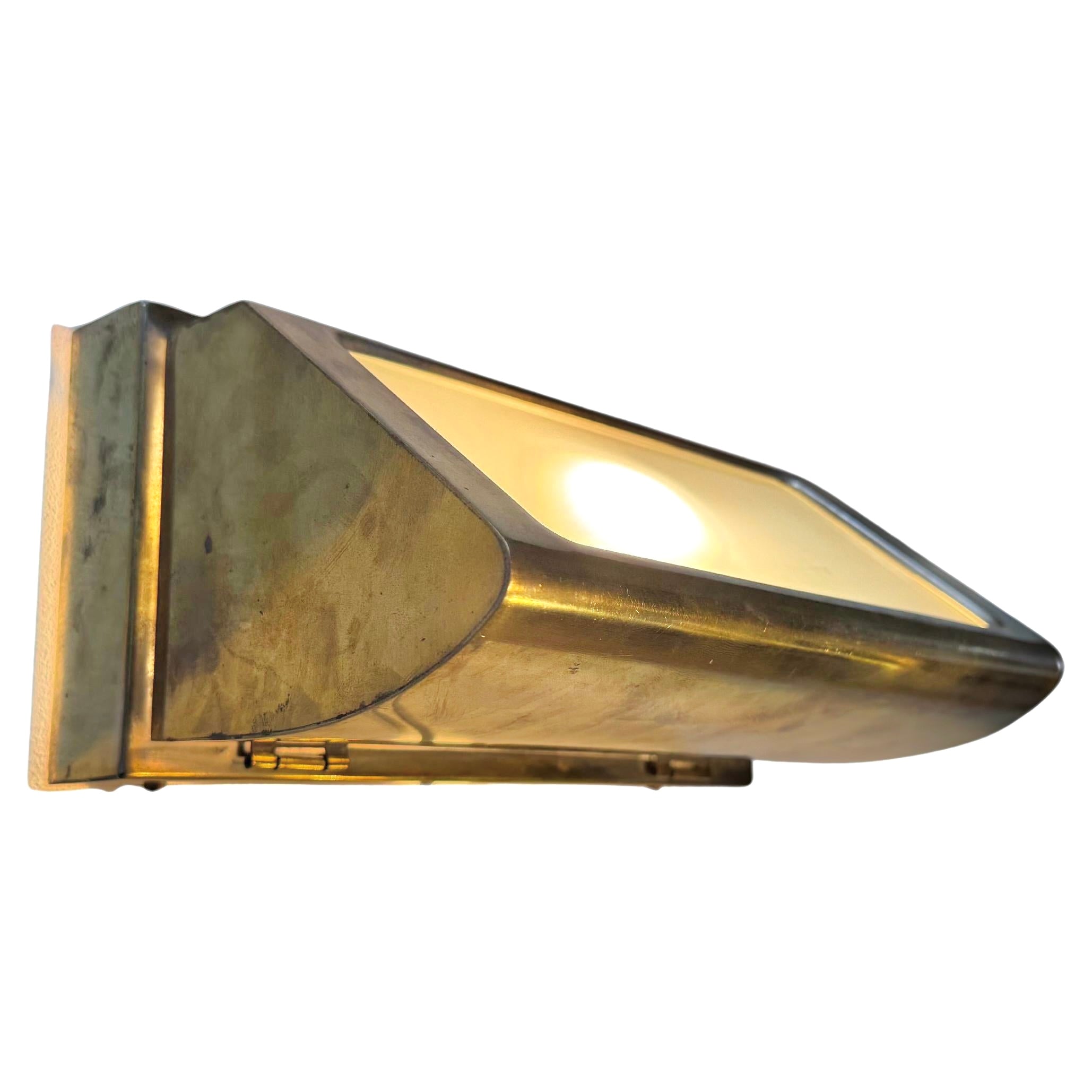 Large_Japanese_Berth_Wall_Light_by_Kokosha_in_Opaline_Glass_and_Patinated_Metal,_1970s