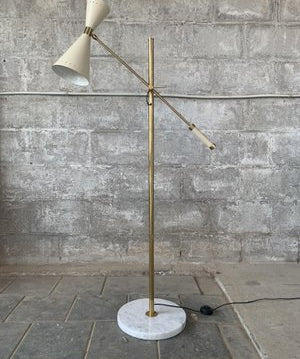 Midcentury_Modern_Adjustable_Floor_Lamp_in_Brass_and_Marble,_1960s