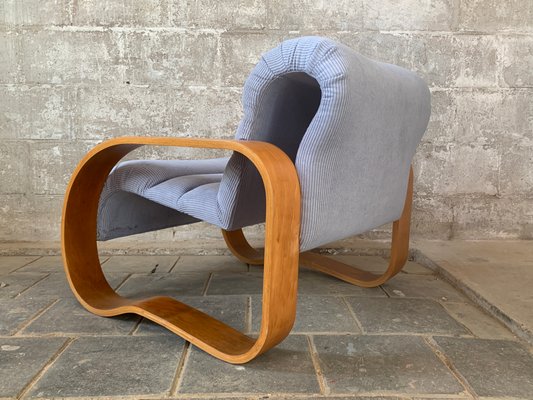 Midcentury_Modern_Curvy_Wavy_Lounge_Chair_by_Jan_Bocan,_1970s