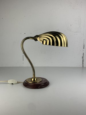 Midcentury_Modern_Marble_and_Brass_Gooseneck_Clam_Shell_Desk_Lamp_by_Tommaso_Barbi,_1970s