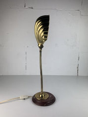 Midcentury_Modern_Marble_and_Brass_Gooseneck_Clam_Shell_Desk_Lamp_by_Tommaso_Barbi,_1970s
