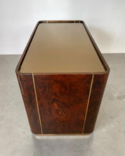 Italian_Modernist_Dry_Bar_Cabinet_in_Walnut_Burl,_Brass_and_Mirror,_1970s
