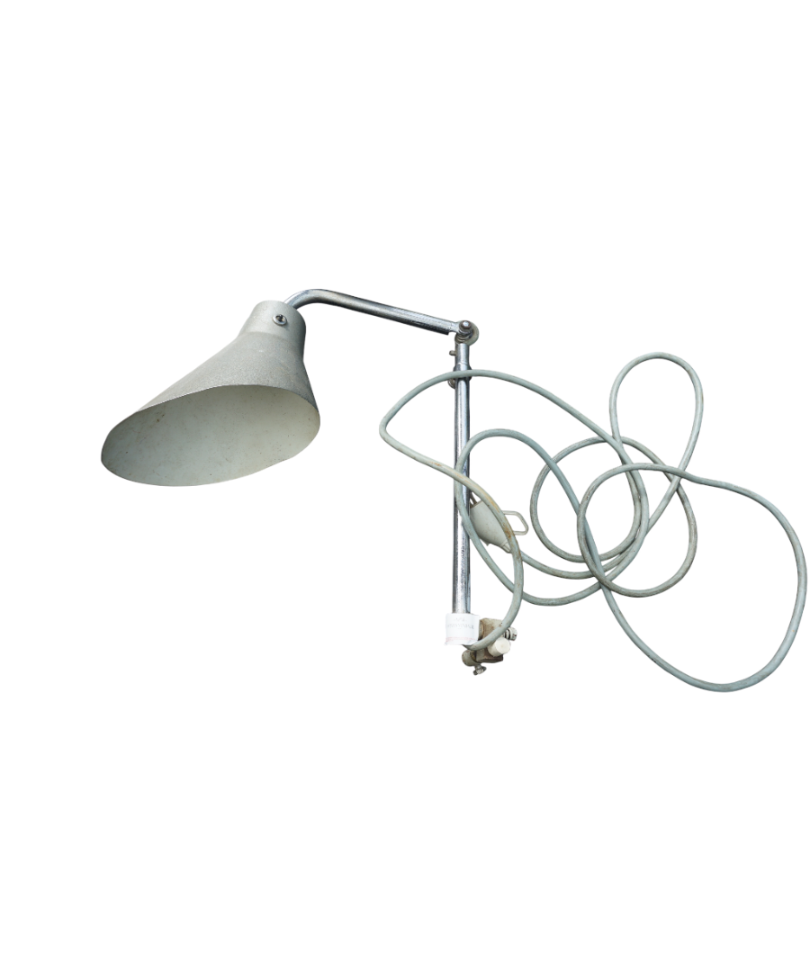 Model_210_Industrial_Clamp_Lamp_by_Alphonse_Pinoit_for_Ki·É·Klair,_French_Articulating_Workshop_Lamp,_1940s