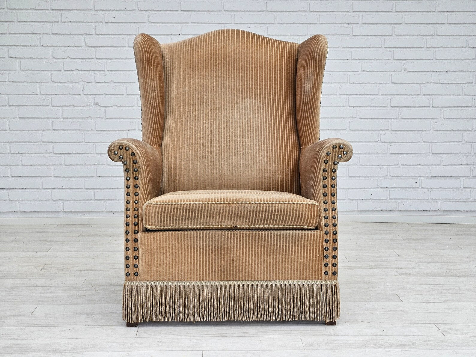 Danish_Modern_High-Back_Armchair_with_Corduroy_Upholstery,_1970s,_Denmark