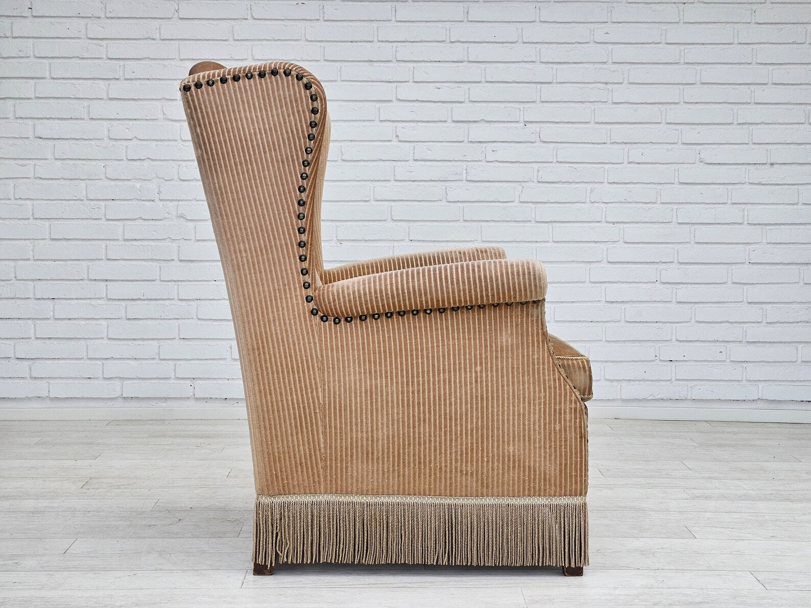 Danish_Modern_High-Back_Armchair_with_Corduroy_Upholstery,_1970s,_Denmark