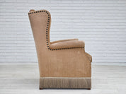 Danish_Modern_High-Back_Armchair_with_Corduroy_Upholstery,_1970s,_Denmark