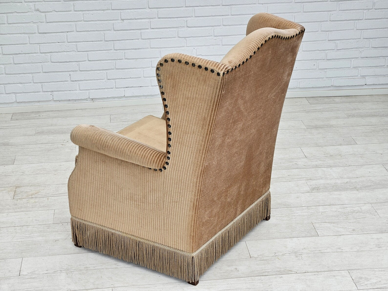 Danish_Modern_High-Back_Armchair_with_Corduroy_Upholstery,_1970s,_Denmark