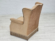 Danish_Modern_High-Back_Armchair_with_Corduroy_Upholstery,_1970s,_Denmark