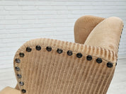 Danish_Modern_High-Back_Armchair_with_Corduroy_Upholstery,_1970s,_Denmark