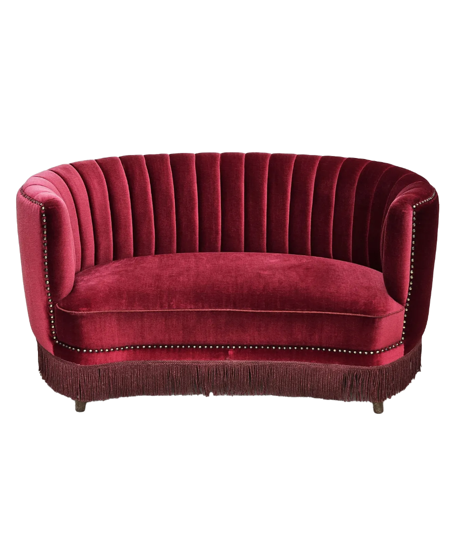 Modern_Banana_Lounge_Sofa,_Cherry_Red_Velour_&_Wood_Frame,_1970s_Denmark