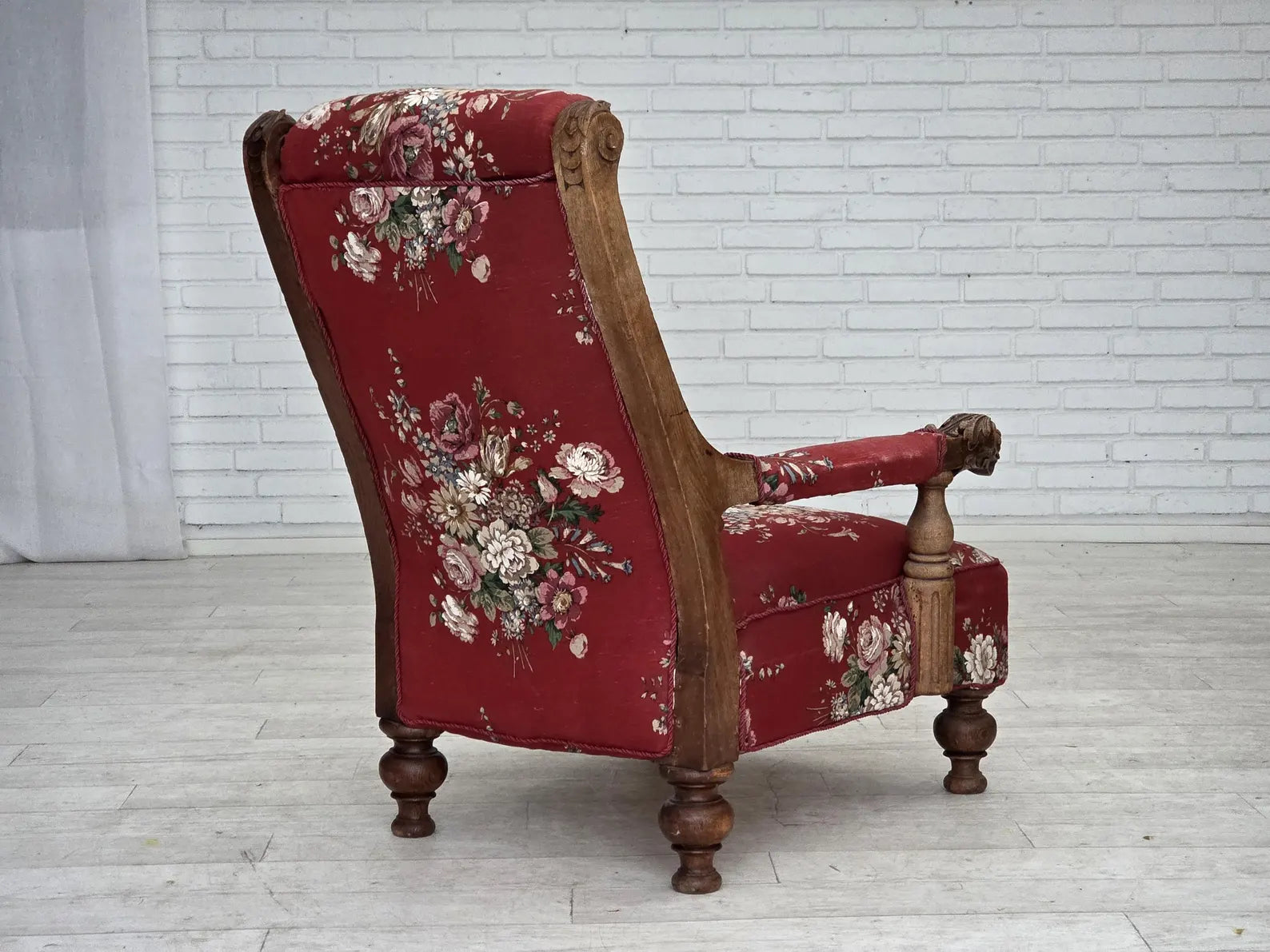 Modern_Lounge_Chair,_Bleached_Oak_&_Original_Cover,_1920s_Denmark