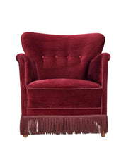 Modern_Lounge_Chair,_Red_Upholstery_&_Oak_Frame,_1970s_Denmark