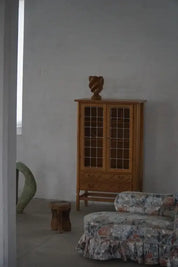 Modern_Oak_Display_Cabinet_with_Leaded_Glass_Doors,_Danish_Cabinetmaker_Crafted_Showcase