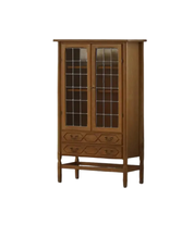 Modern_Oak_Display_Cabinet_with_Leaded_Glass_Doors,_Danish_Cabinetmaker_Crafted_Showcase