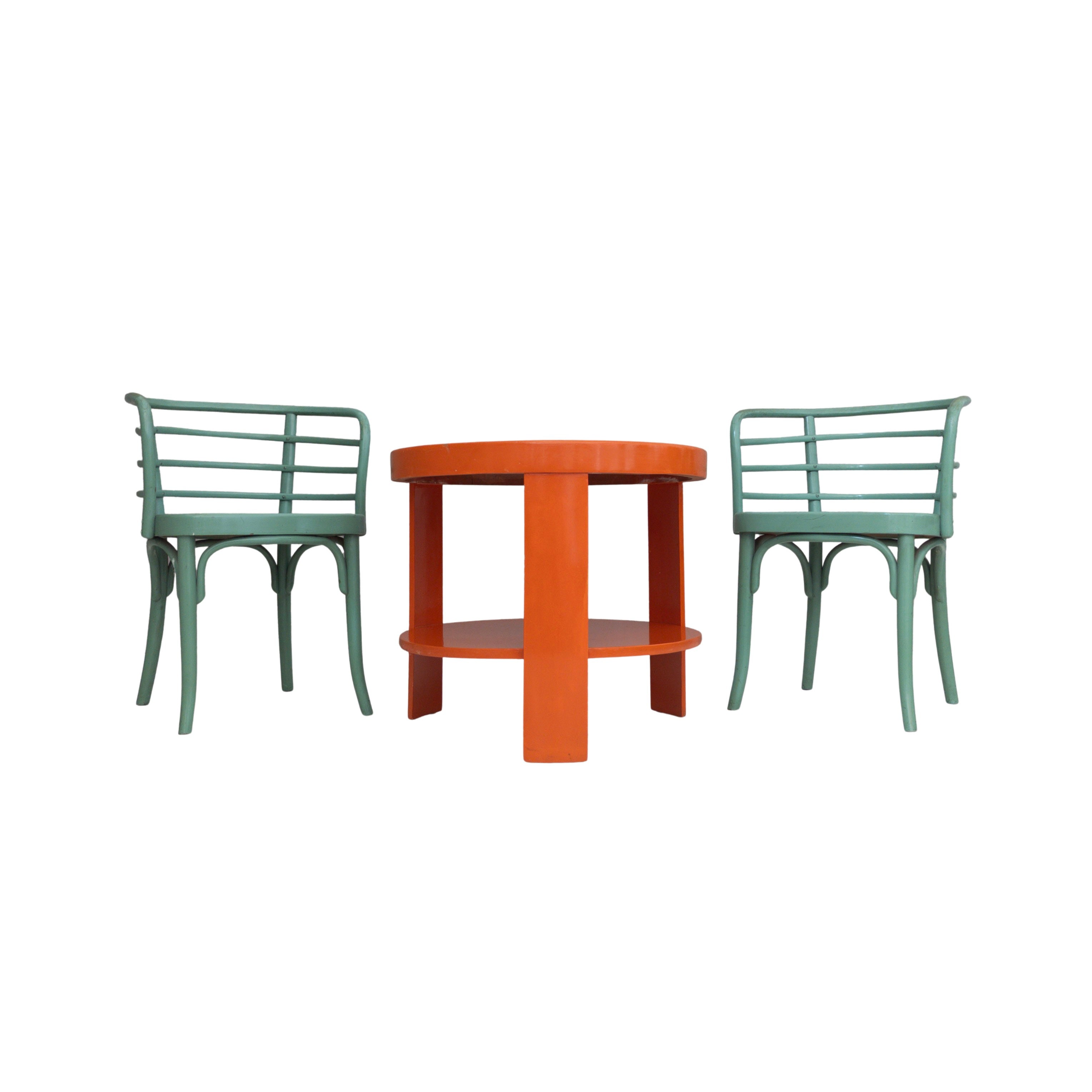 Modern_Viennese_Set_Thonet_B_246_Chairs_&_T_142_Table_by_Josef_Frank,_1930s
