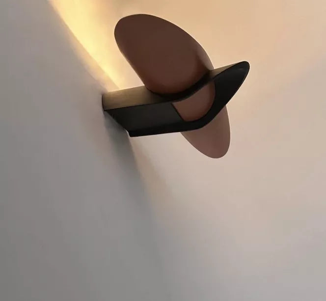 Modernist_Black_Lacquered_Metal_and_Wood_Wall_Sconce,_France_1980s