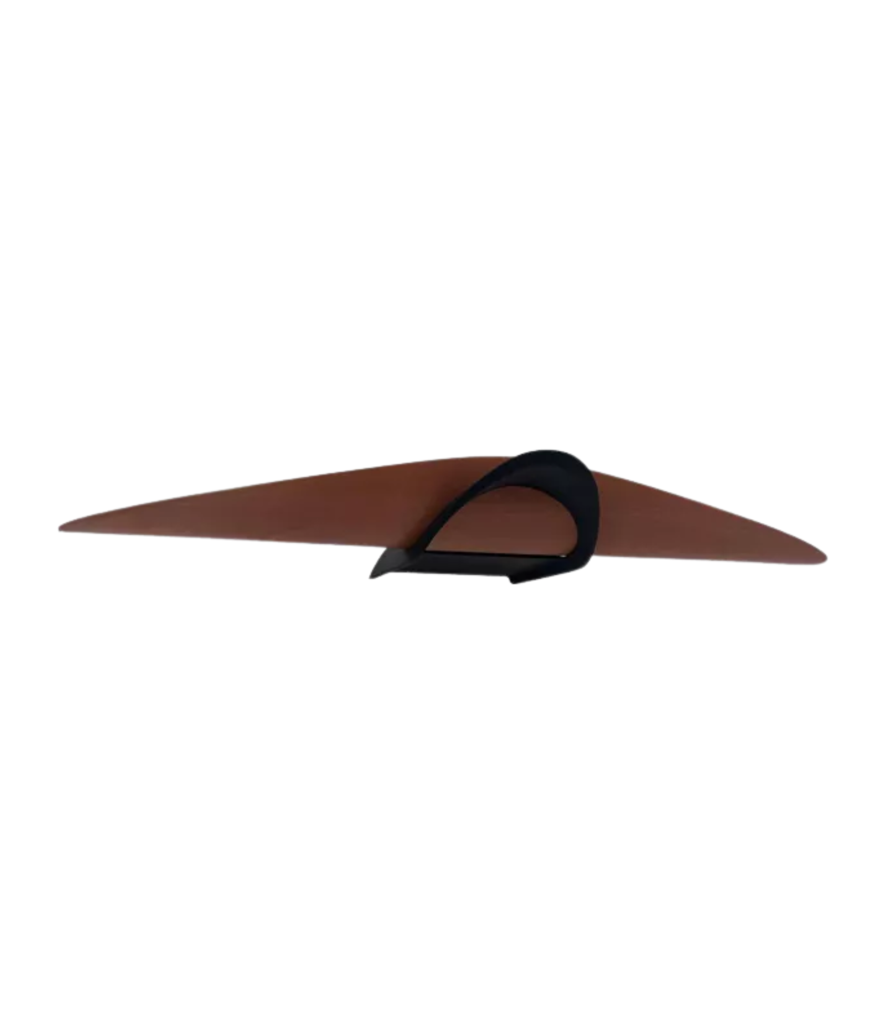 Modernist_Black_Lacquered_Metal_and_Wood_Wall_Sconce,_France_1980s
