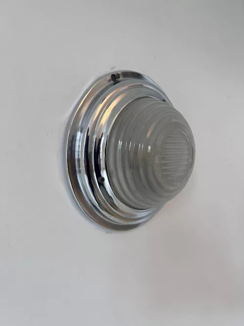 Modernist_Chrome_and_Frosted_Glass_Wall_Sconce,_France_1930s