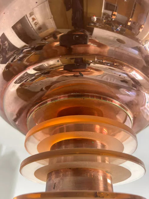 Modernist_Copper_and_Glass_Chandelier,_France_1930s