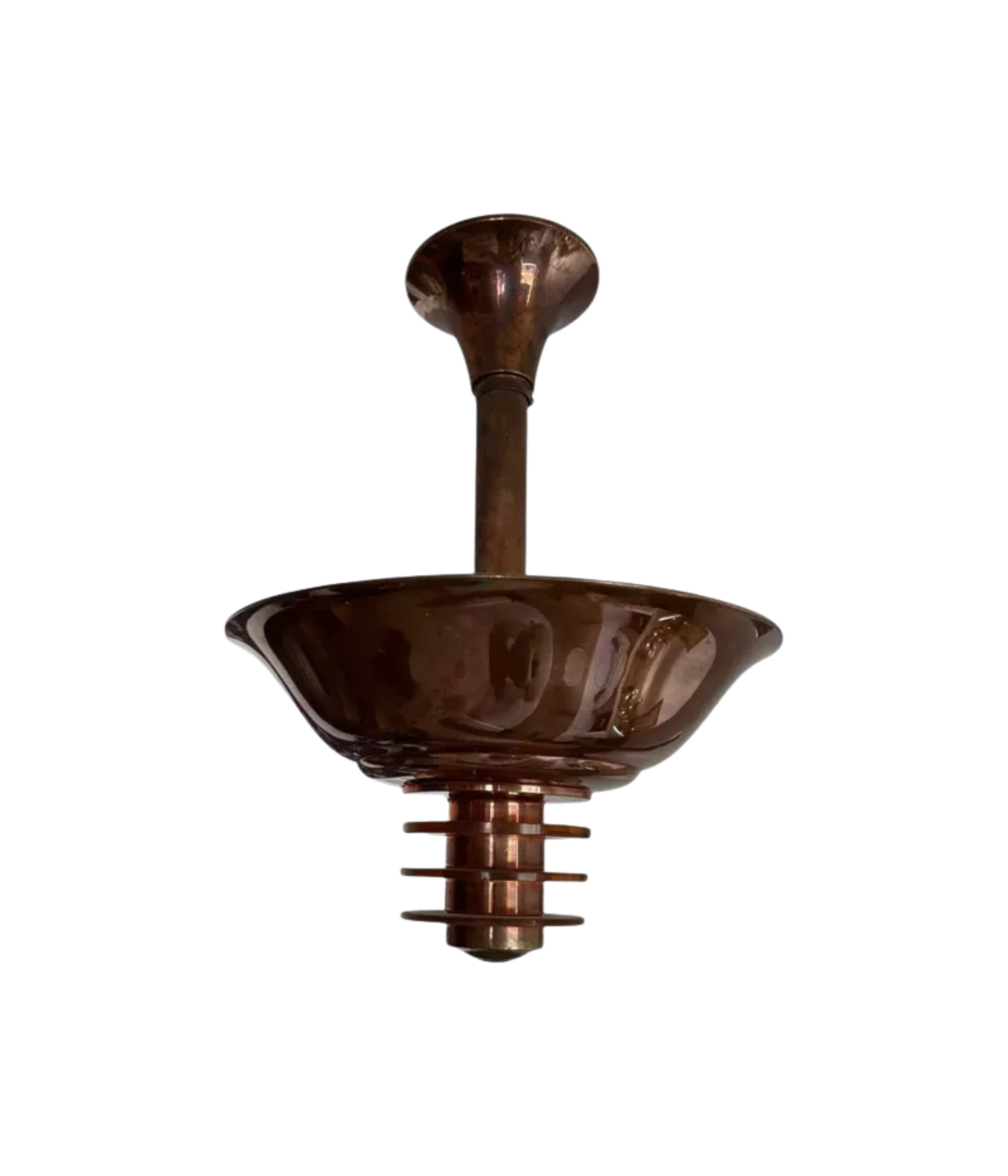 Modernist_Copper_and_Glass_Chandelier,_France_1930s