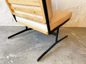 Modernist_Easy_Chair_in_Faux_Leather_and_Cast_Iron,_1990s