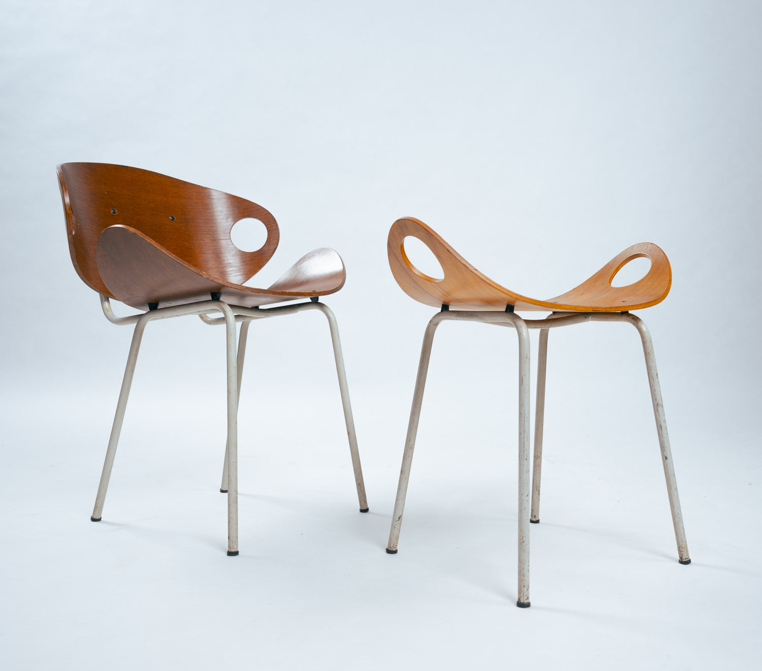 Set_of_Rare_Olof_Kettunen_Chair_and_Stool_for_Merivaara,_Finland_1950s