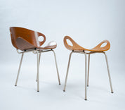 Set_of_Rare_Olof_Kettunen_Chair_and_Stool_for_Merivaara,_Finland_1950s