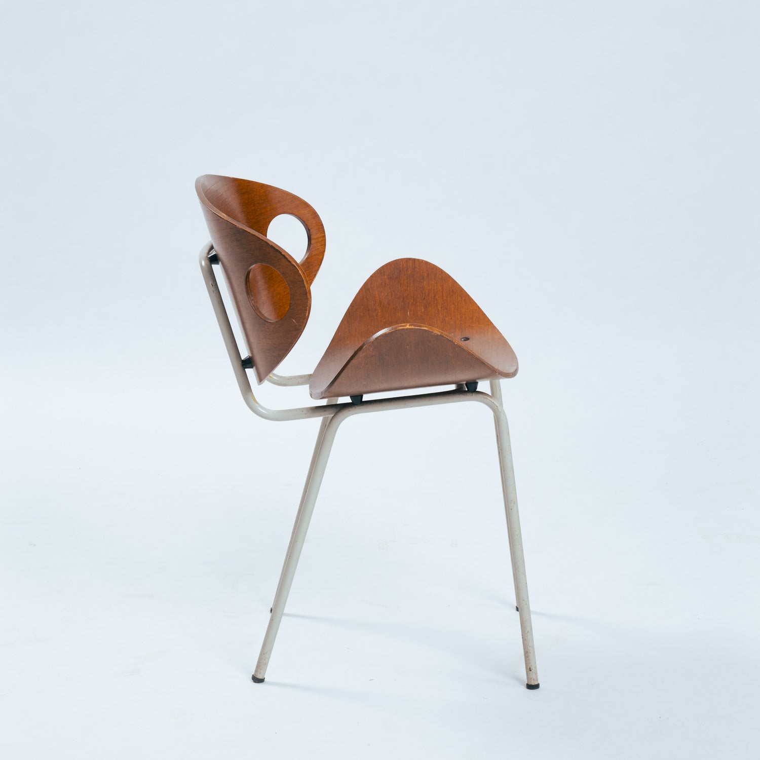 Set_of_Rare_Olof_Kettunen_Chair_and_Stool_for_Merivaara,_Finland_1950s