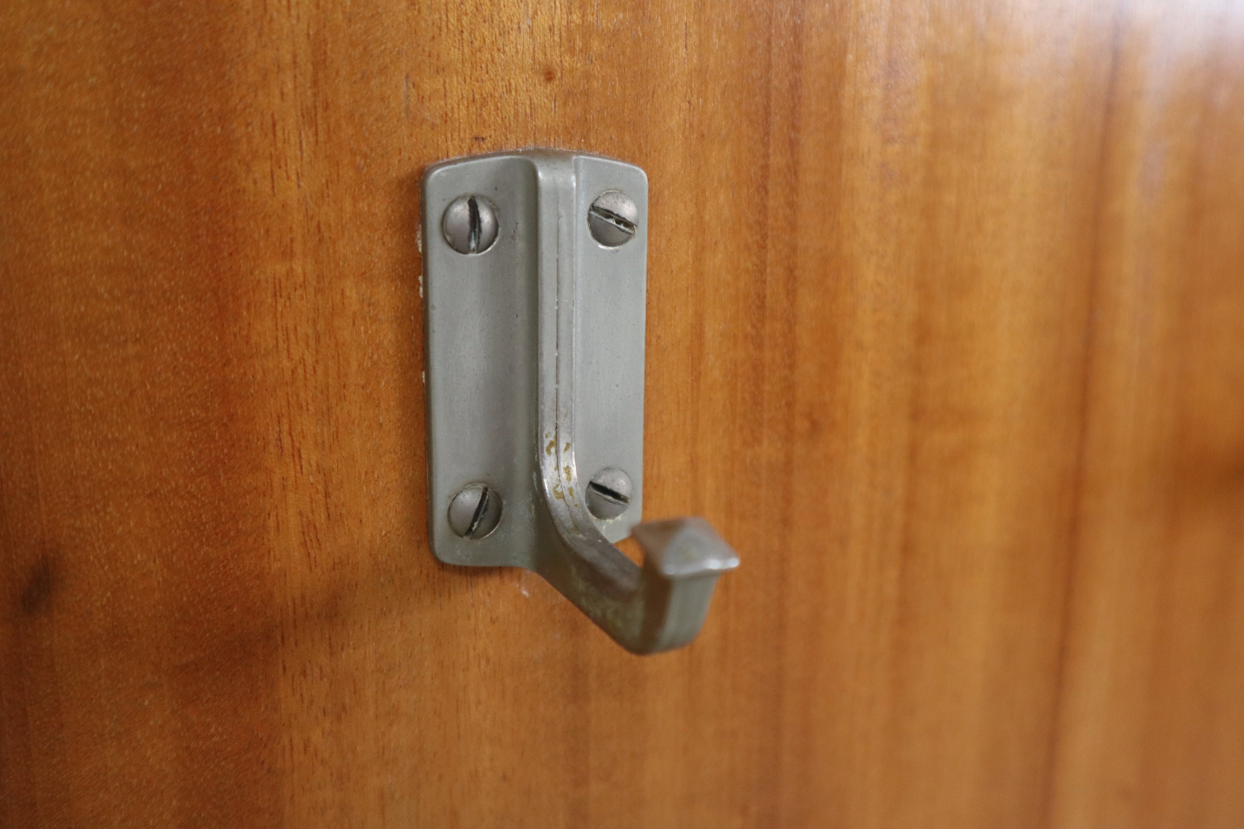 Modernist_wall-mounted_cloakroom_in_Teak,_Aluminium_&_Nickel-plated_Brass,_1950s