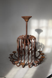 Large_Antique_16_Arm_Candle_Chandelier_with_Aged_Patina,_Rustic_European_Iron_Lighting