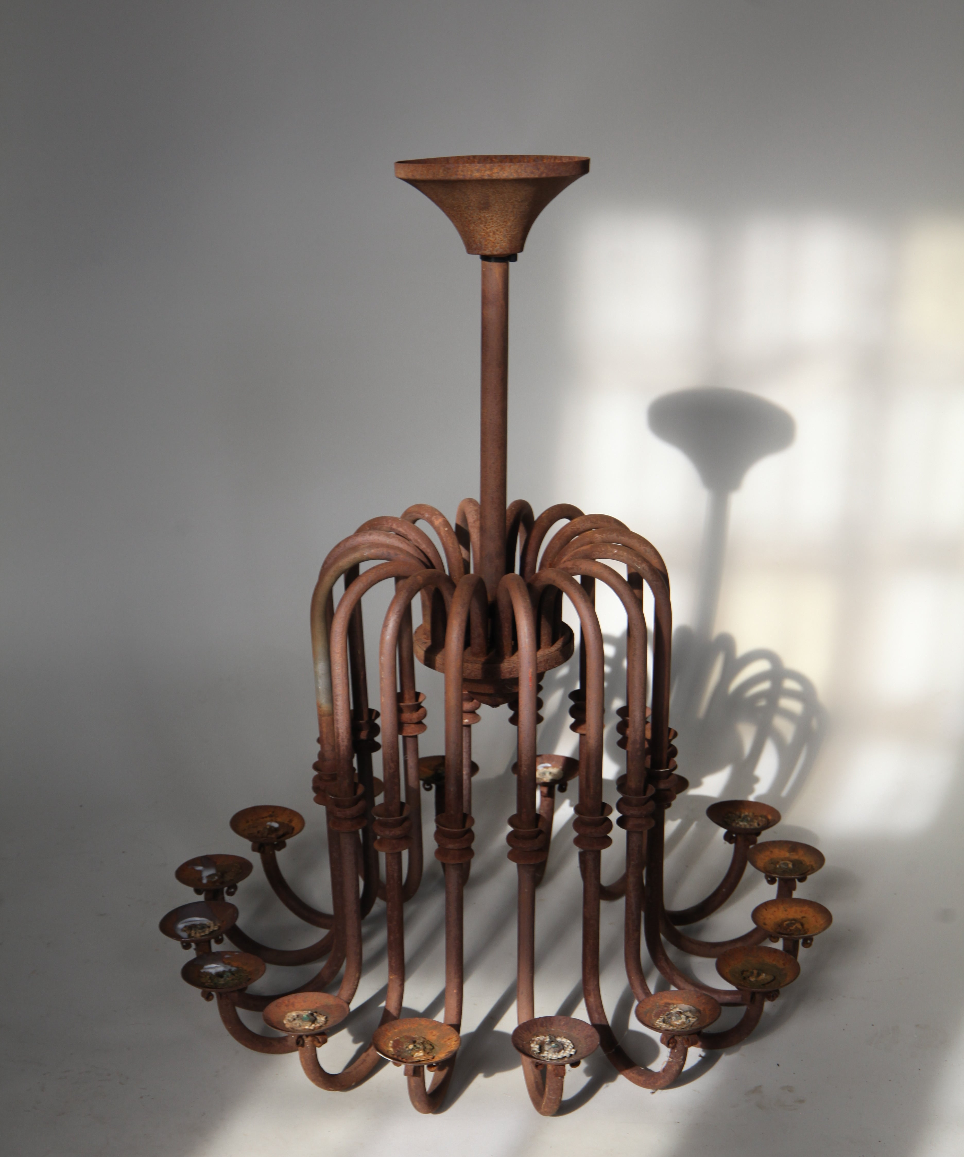 Large_Antique_16_Arm_Candle_Chandelier_with_Aged_Patina,_Rustic_European_Iron_Lighting