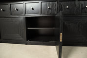 Monumental_Architectural_Sideboard_in_Ebonized_Wood_with_Four_Doors_and_Drawers,_Belgium