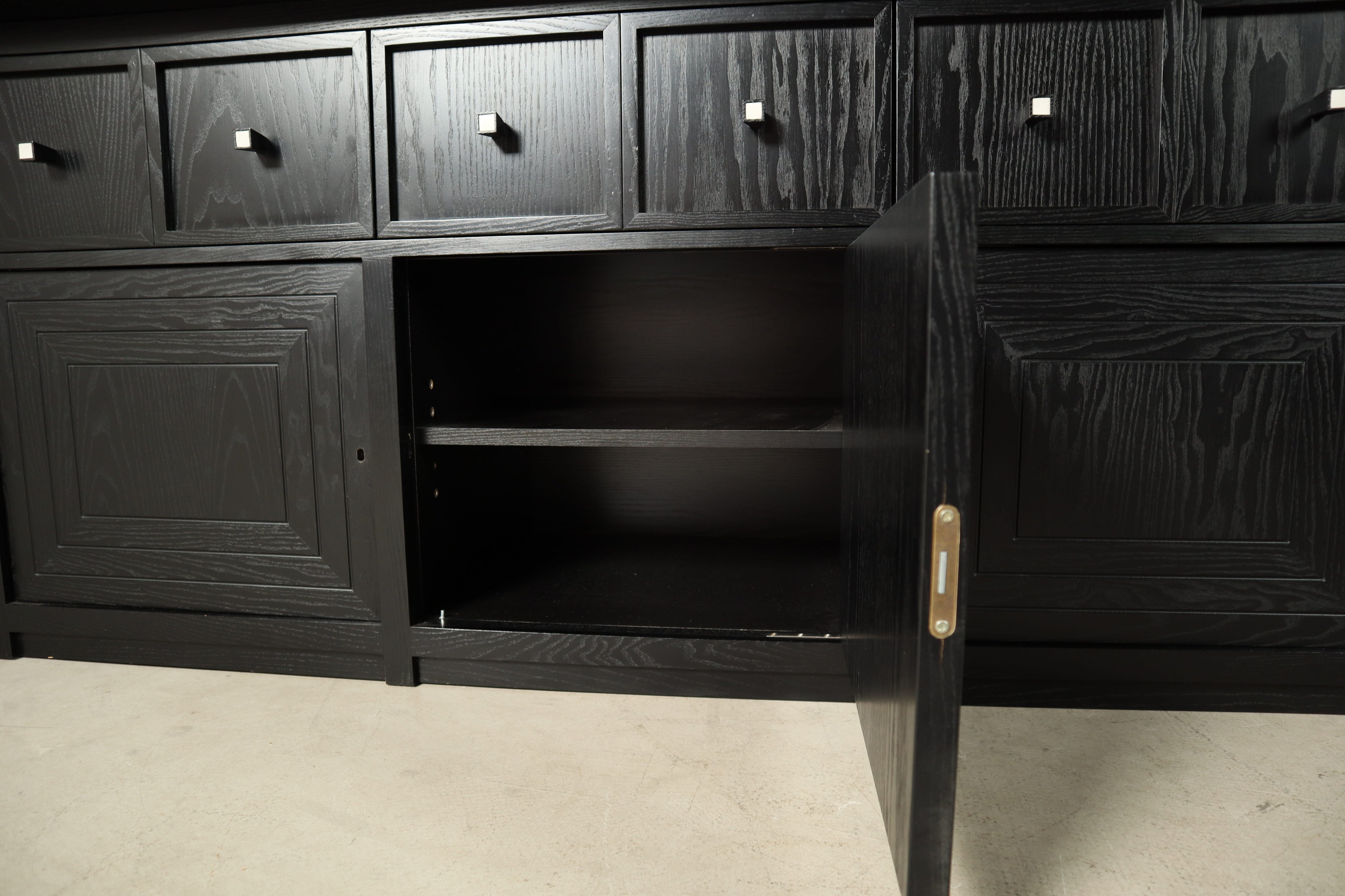 Monumental_Architectural_Sideboard_in_Ebonized_Wood_with_Four_Doors_and_Drawers,_Belgium