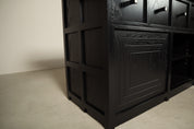 Monumental_Architectural_Sideboard_in_Ebonized_Wood_with_Four_Doors_and_Drawers,_Belgium