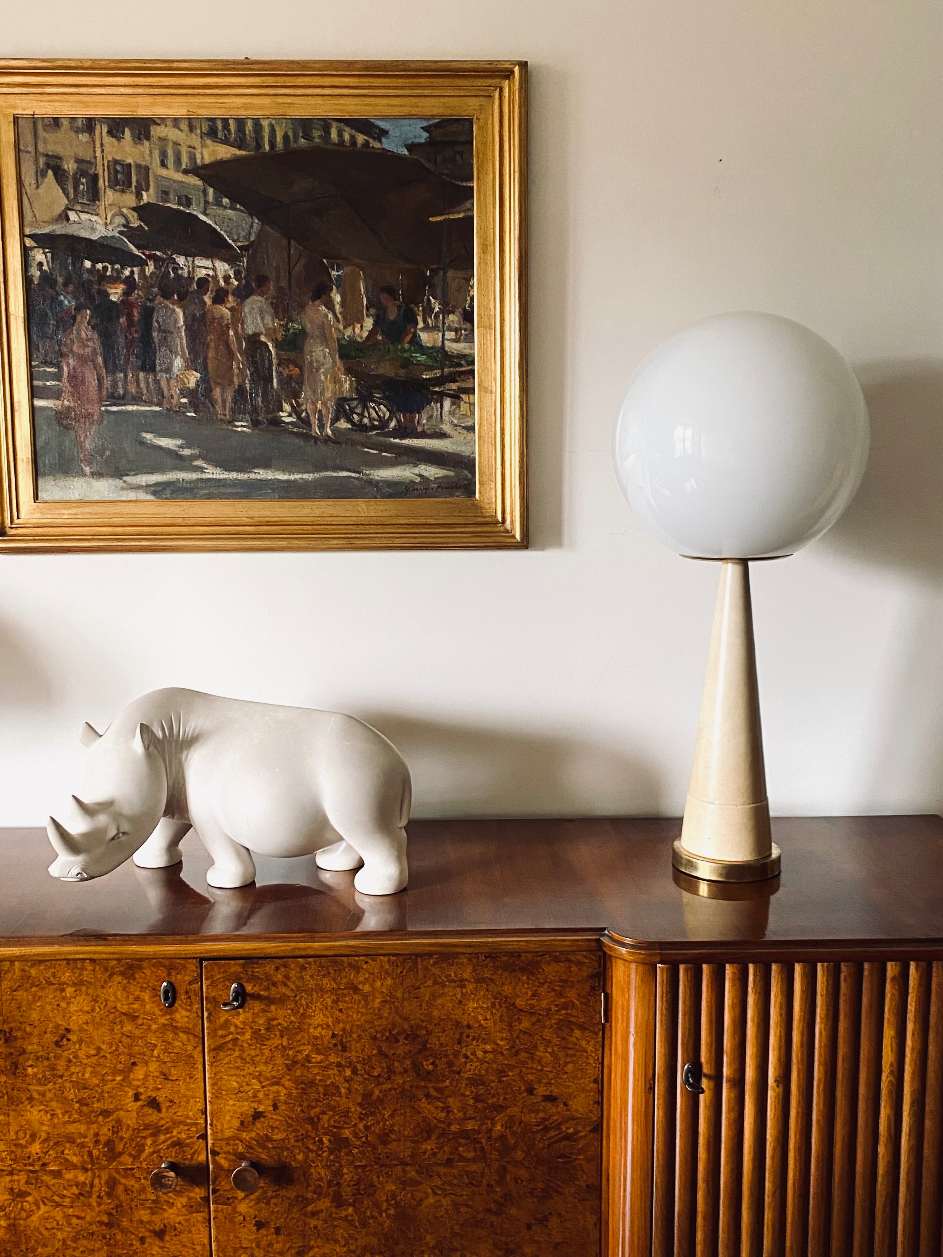 Monumental_French_Mid_Century_Table_Lamp_in_Brass_and_Parchment,_1960s