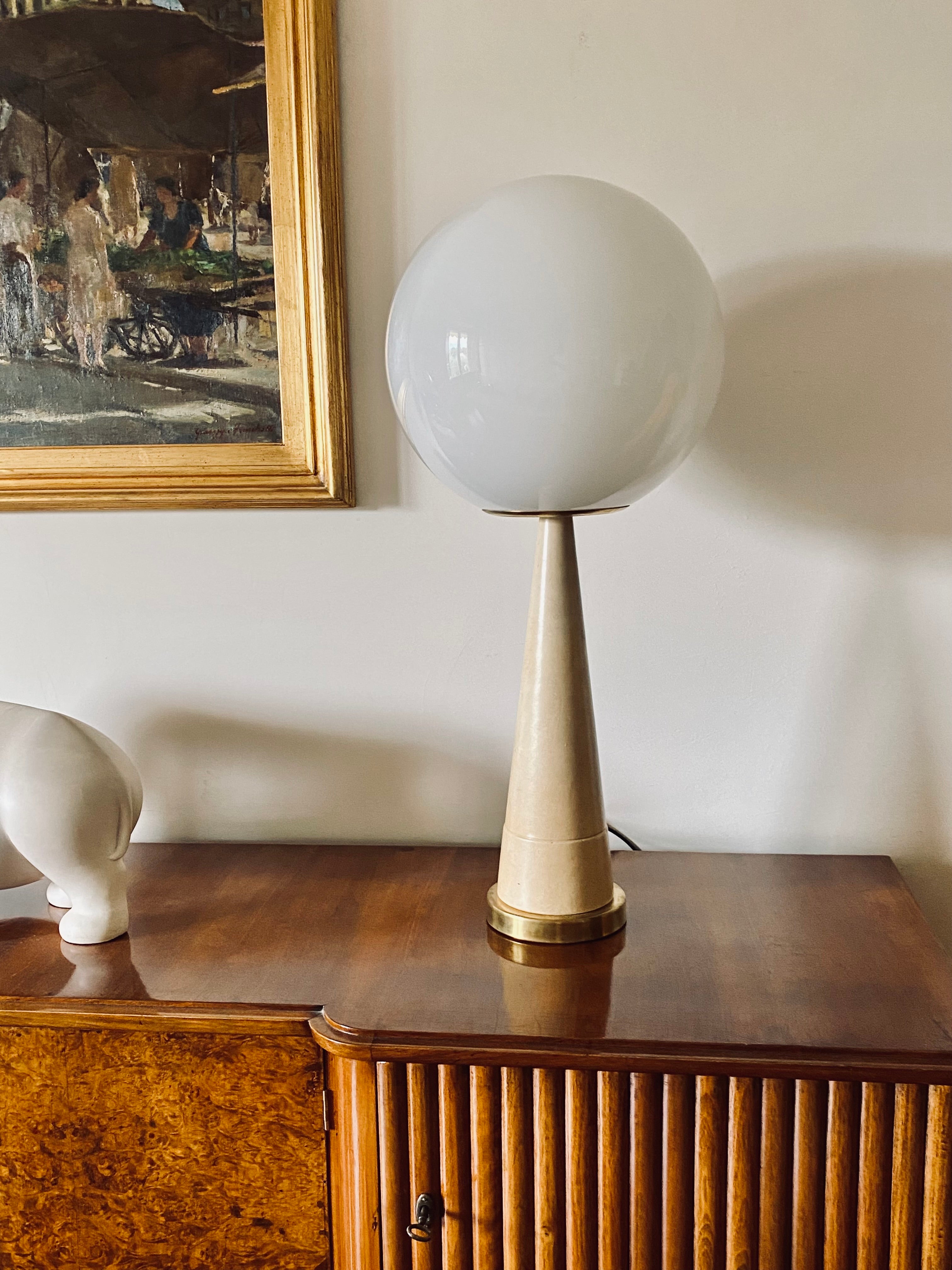 Monumental_French_Mid_Century_Table_Lamp_in_Brass_and_Parchment,_1960s