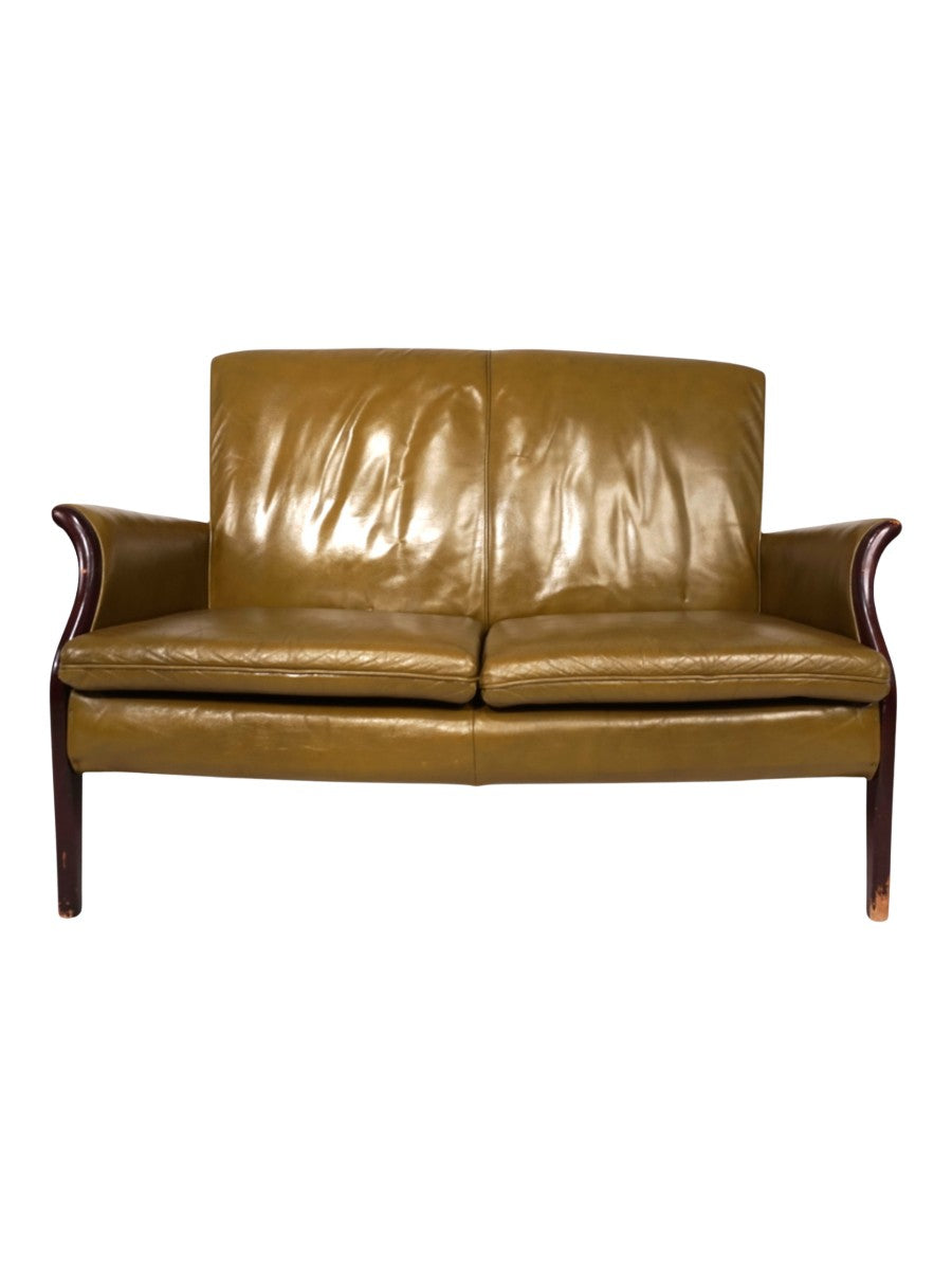 Moss_green_Froxfield_leather_two-seater_sofa_by_Parker_Knoll,_1960