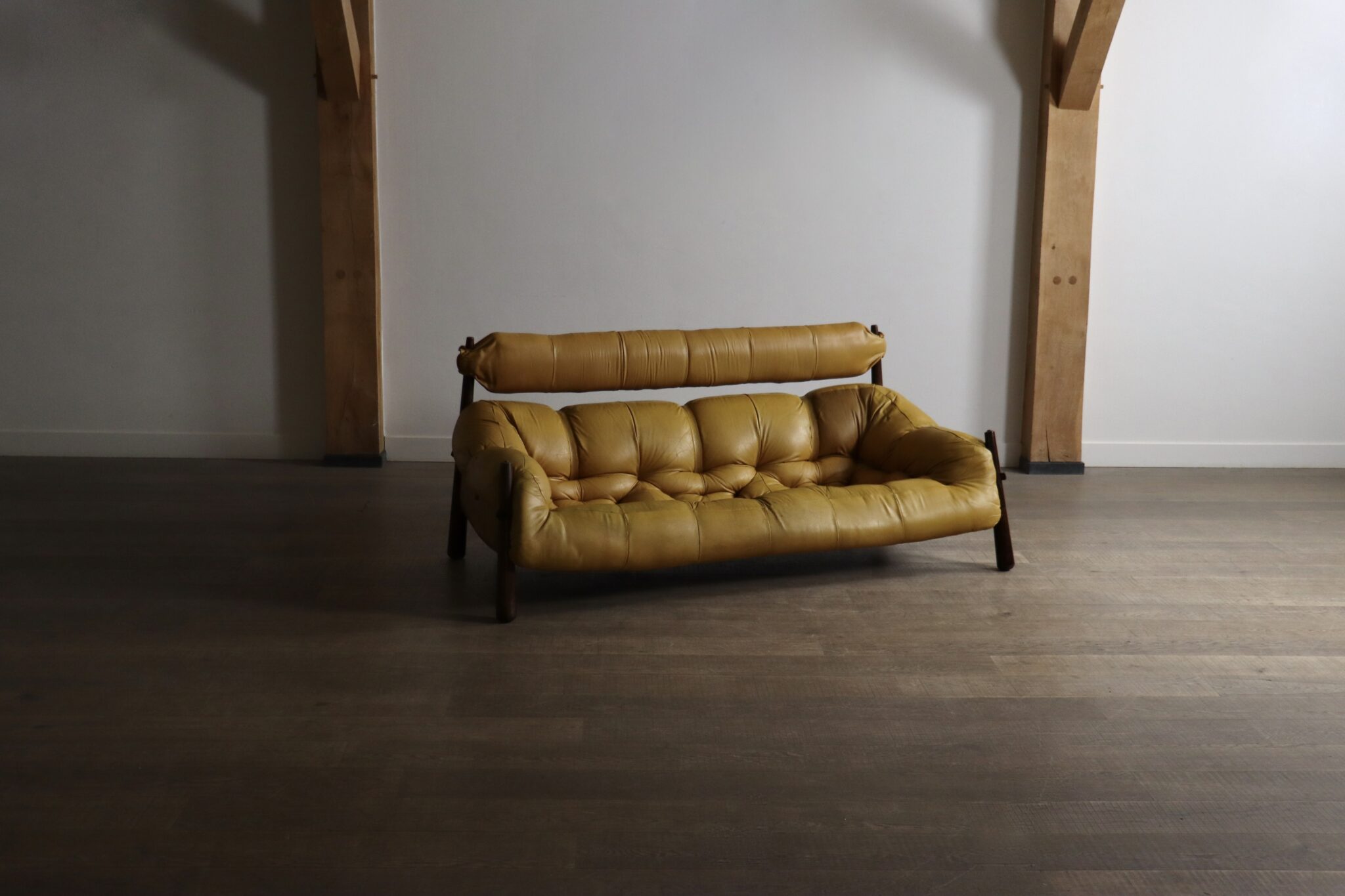 MP-81_Three_Seater_Sofa_by_Percival_Lafer_in_Yellow_Leather_from_1970s_Brazil