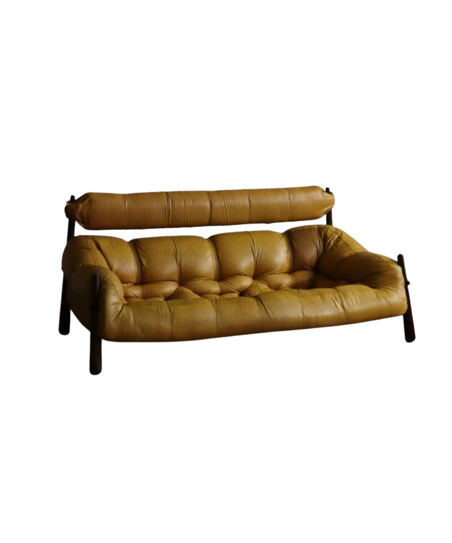 MP-81_Three_Seater_Sofa_by_Percival_Lafer_in_Yellow_Leather_from_1970s_Brazil
